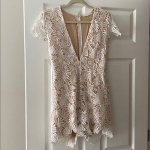 American Threads white lace romper